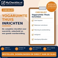 Checklist yogaruimte thuis inrichten met uitgebreide stappen en controlepunten