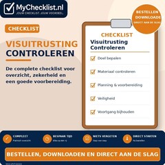 Checklist visuitrusting controleren