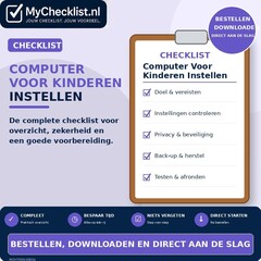 Checklist computer voor kinderen instellen