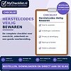 Checklist herstelcodes veilig bewaren