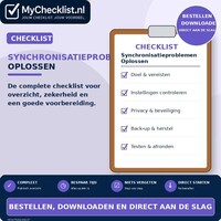 Checklist synchronisatieproblemen oplossen met uitgebreide stappen en controlepunten