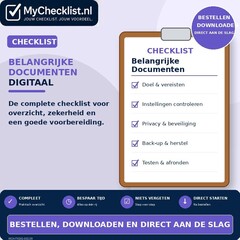 Checklist belangrijke documenten digitaal archiveren