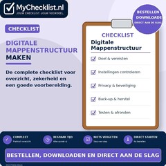 Checklist digitale mappenstructuur maken