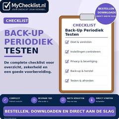 Checklist back-up periodiek testen