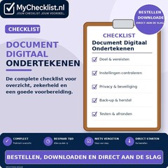 Checklist document digitaal ondertekenen