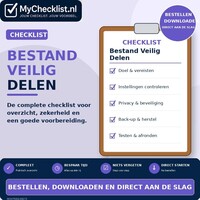 Checklist bestand veilig delen met uitgebreide stappen en controlepunten