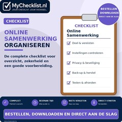 Checklist online samenwerking organiseren