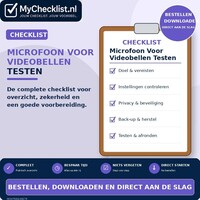 Checklist microfoon voor videobellen testen met uitgebreide stappen en controlepunten