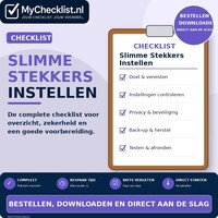Checklist slimme stekkers instellen met uitgebreide stappen en controlepunten