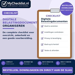 Checklist digitale belastingdocumenten organiseren