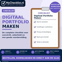 Checklist digitaal portfolio maken met uitgebreide stappen en controlepunten