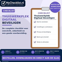 Checklist thuiswerkplek digitaal beveiligen