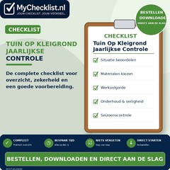 Checklist tuin op kleigrond jaarlijkse controle uitvoeren