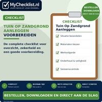 Checklist tuin op zandgrond aanleggen voorbereiden met uitgebreide stappen en controlepunten