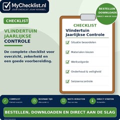 Checklist vlindertuin jaarlijkse controle uitvoeren