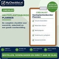 Checklist vasteplantenborder plannen met uitgebreide stappen en controlepunten