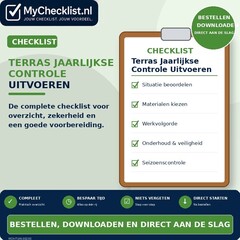 Checklist terras jaarlijkse controle uitvoeren