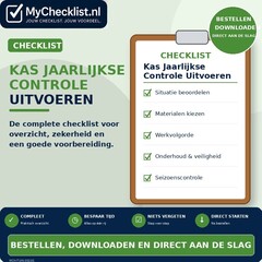 Checklist kas jaarlijkse controle uitvoeren
