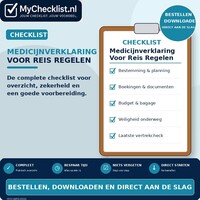 Checklist medicijnverklaring voor reis regelen met uitgebreide stappen en controlepunten