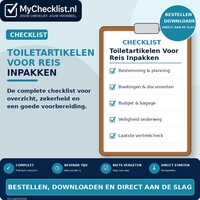 Checklist toiletartikelen voor reis inpakken met uitgebreide stappen en controlepunten