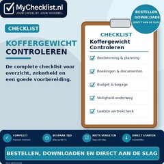 Checklist koffergewicht controleren