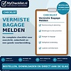 Checklist vermiste bagage melden