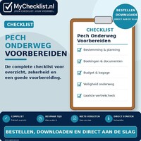 Checklist pech onderweg voorbereiden met uitgebreide stappen en controlepunten