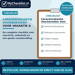 Checklist caravanvakantie voorbereiden voor vakantie & reizen
