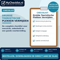 Checklist drukke toeristische plekken vermijden met uitgebreide stappen en controlepunten