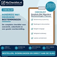 Checklist rondreis met meerdere bestemmingen plannen met uitgebreide stappen en controlepunten