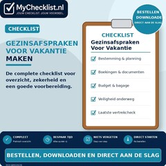 Checklist gezinsafspraken voor vakantie maken
