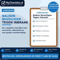Checklist balkon beveiligen tegen inbraak met uitgebreide stappen en controlepunten