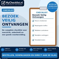 Checklist bezoek veilig ontvangen met uitgebreide stappen en controlepunten
