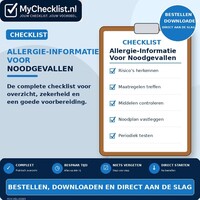 Checklist allergie-informatie voor noodgevallen vastleggen met uitgebreide stappen en controlepunten
