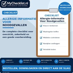 Checklist allergie-informatie voor noodgevallen vastleggen