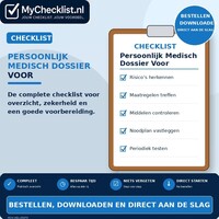 Checklist persoonlijk medisch dossier voor noodsituaties met uitgebreide stappen en controlepunten
