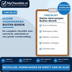 Checklist kleine voorwerpen buiten bereik houden