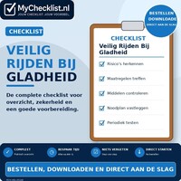 Checklist veilig rijden bij gladheid met uitgebreide stappen en controlepunten