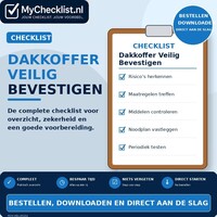 Checklist dakkoffer veilig bevestigen met uitgebreide stappen en controlepunten