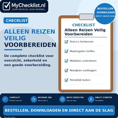 Checklist alleen reizen veilig voorbereiden