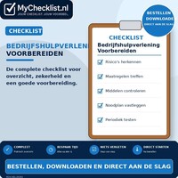 Checklist bedrijfshulpverlening voorbereiden met uitgebreide stappen en controlepunten