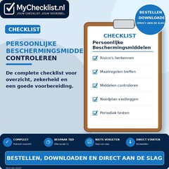 Checklist persoonlijke beschermingsmiddelen controleren
