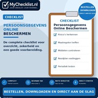 Checklist persoonsgegevens online beschermen met uitgebreide stappen en controlepunten