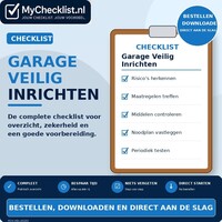 Checklist garage veilig inrichten met uitgebreide stappen en controlepunten
