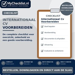Checklist internationaal cv voorbereiden