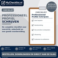 Checklist professioneel profiel schrijven met uitgebreide stappen en controlepunten