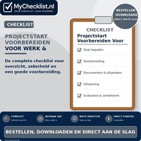 Checklist projectstart voorbereiden voor werk & carrière met uitgebreide stappen en controlepunten