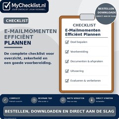 Checklist e-mailmomenten efficiënt plannen