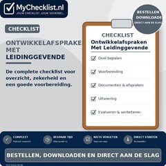 Checklist ontwikkelafspraken met leidinggevende maken