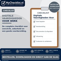 Checklist digitale vaardigheden voor werk verbeteren met uitgebreide stappen en controlepunten